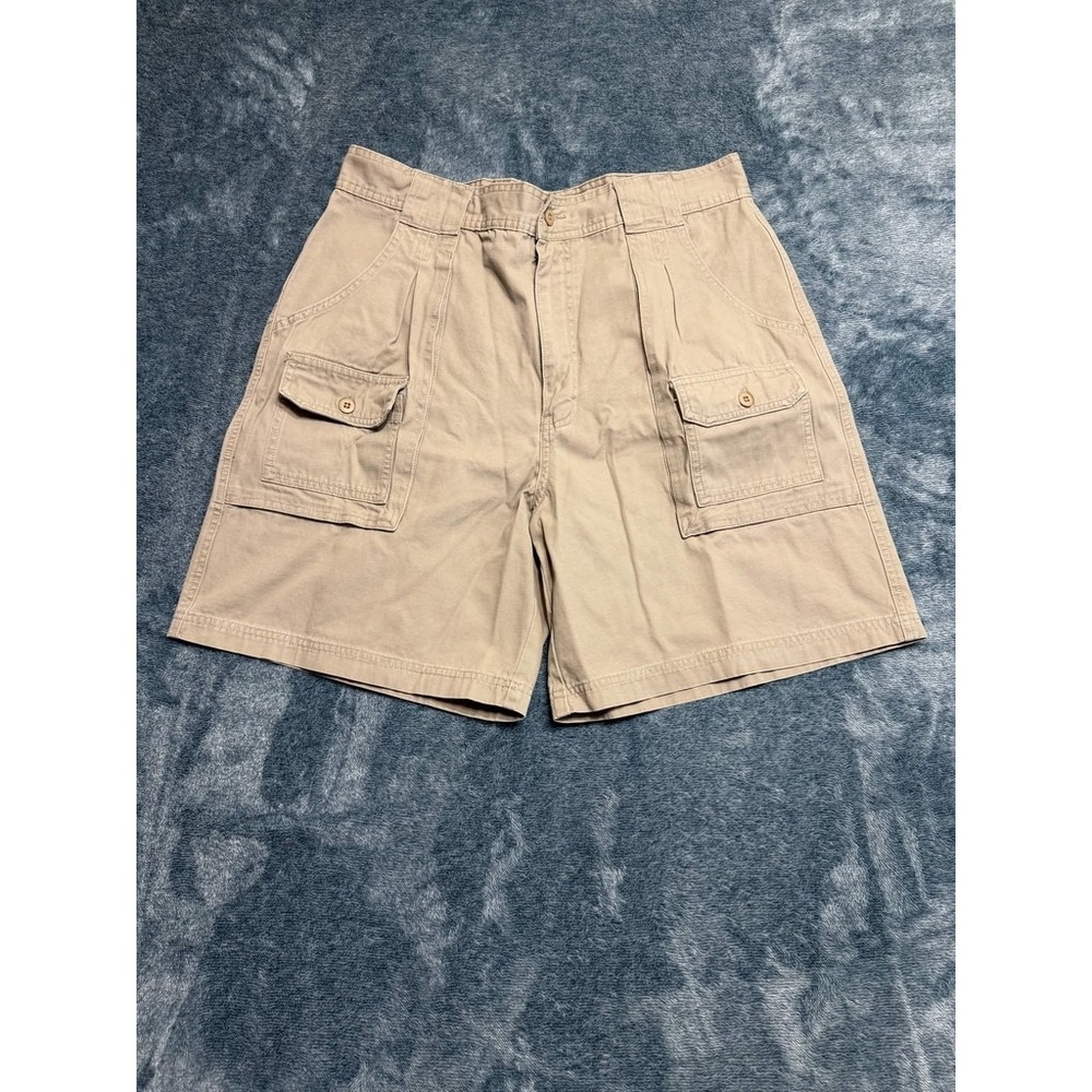 Cabelas Cargo Shorts 16 Women Khaki Cotton 7-Pocket Hiker Outdoor Canvas Twill